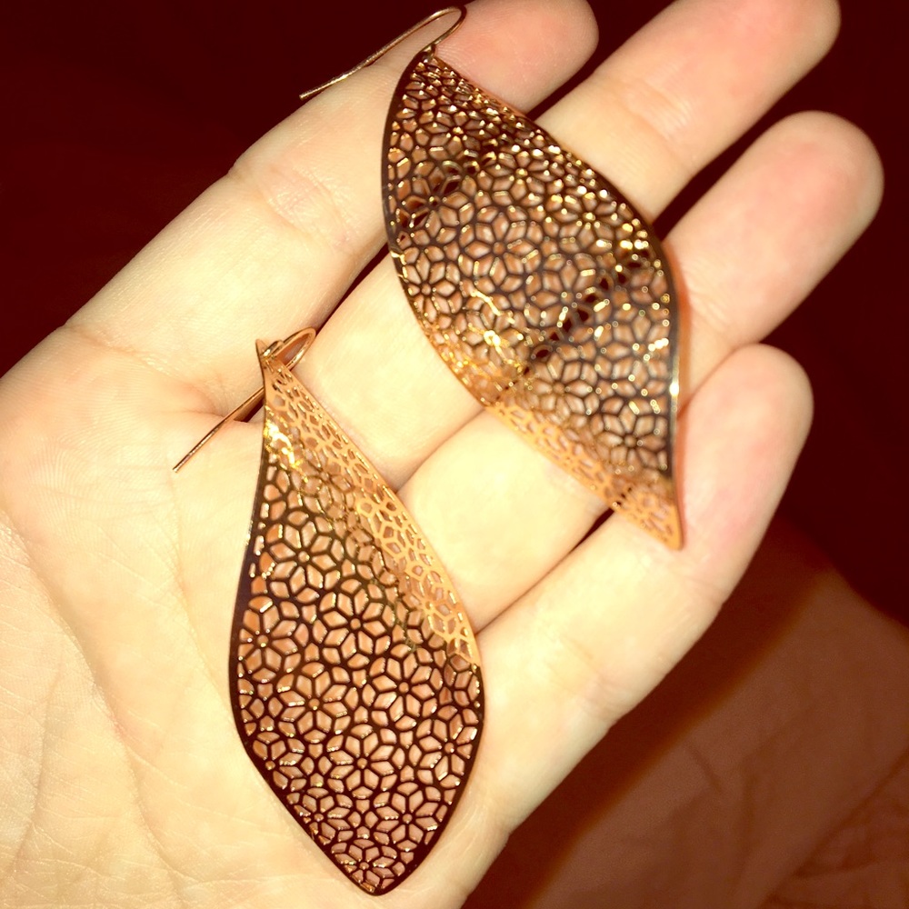 Rose Gold Dangle Earrings